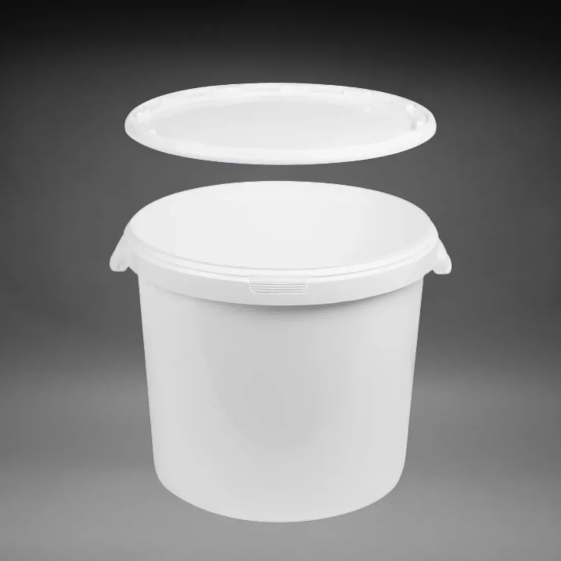 Runder Kunststoffeimer 33,1L weiß
