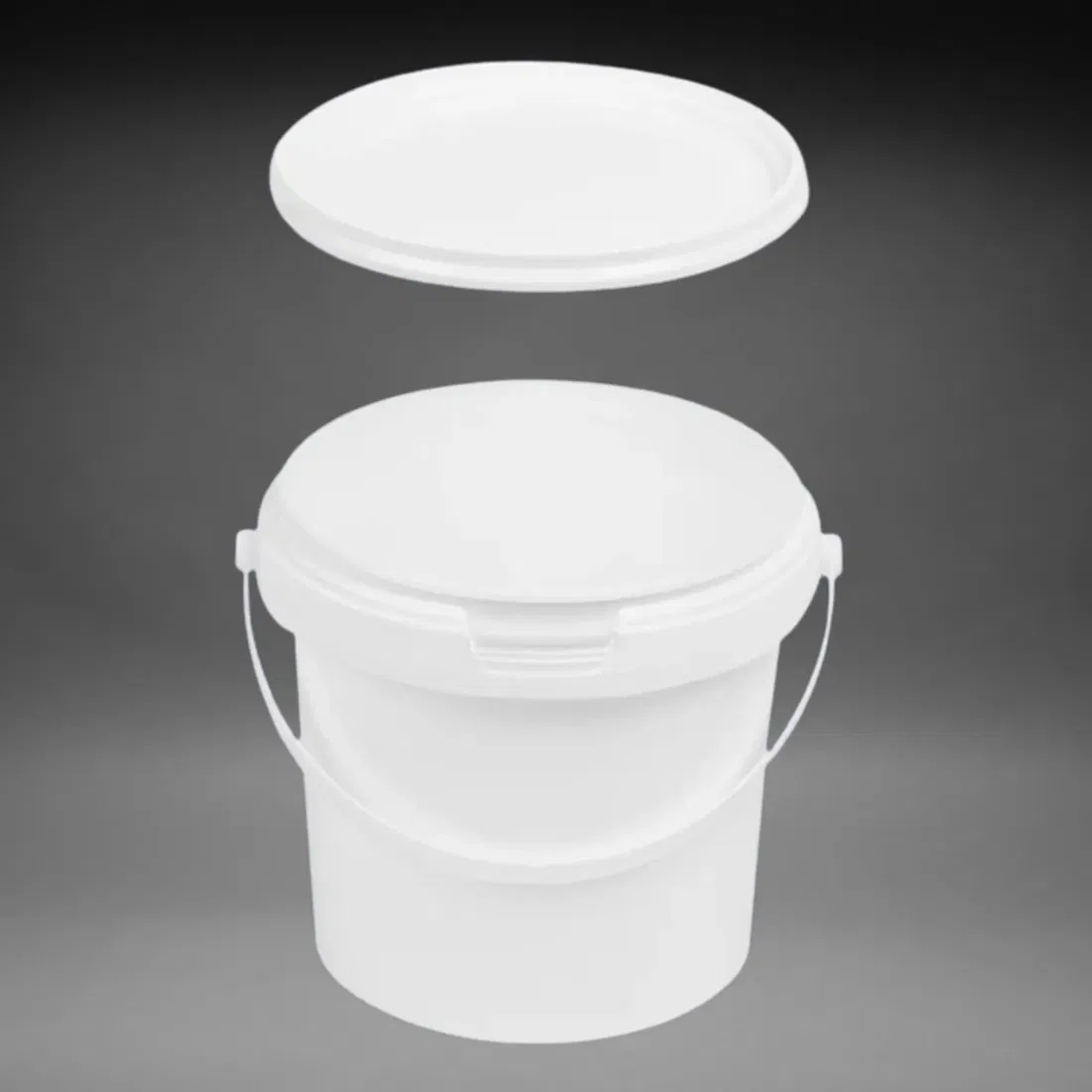 Rundeimer transparent mit Deckel 600ml