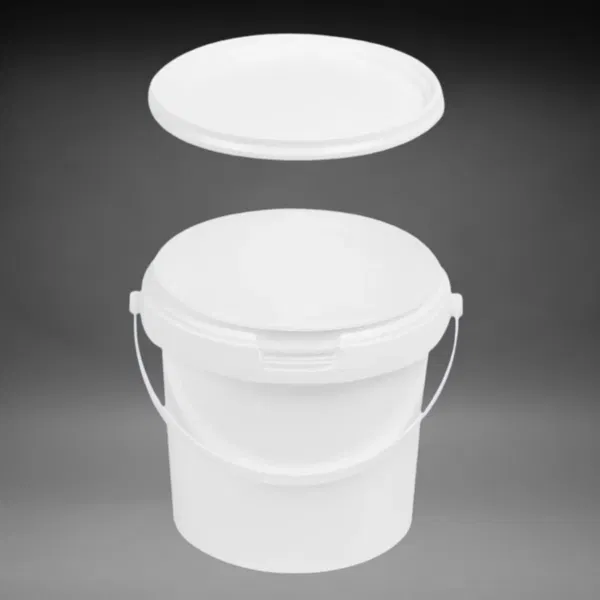 Rundeimer transparent mit Deckel 600ml