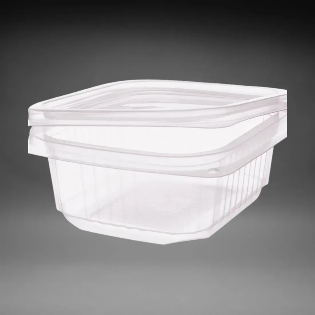 Feinkostbecher PP eckig 250 ml mit Deckel