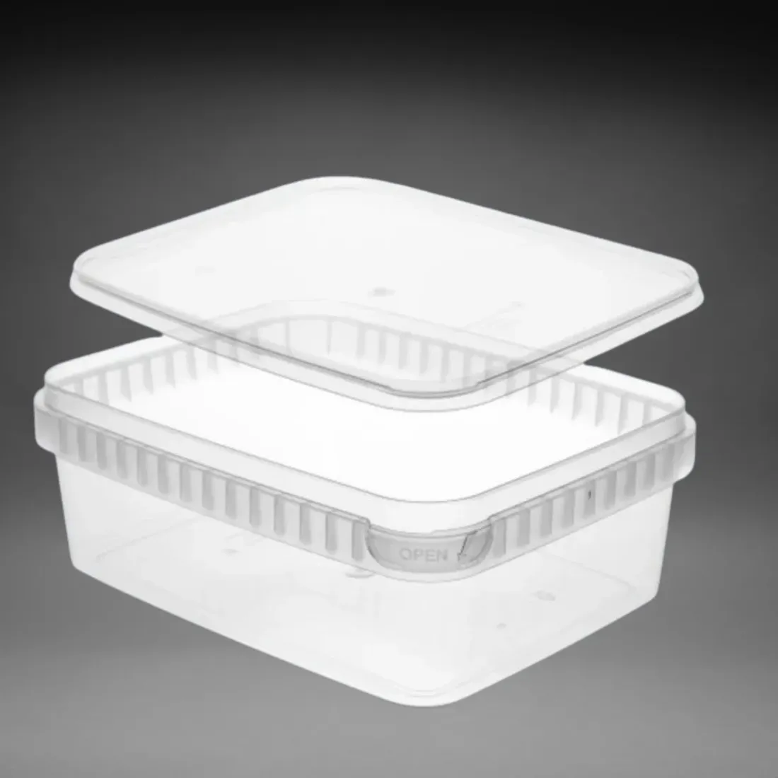 Deckel für Rechteckschale 1000g transparent