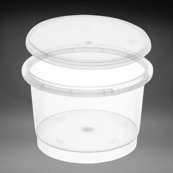 Runddose 210ml mit Deckel