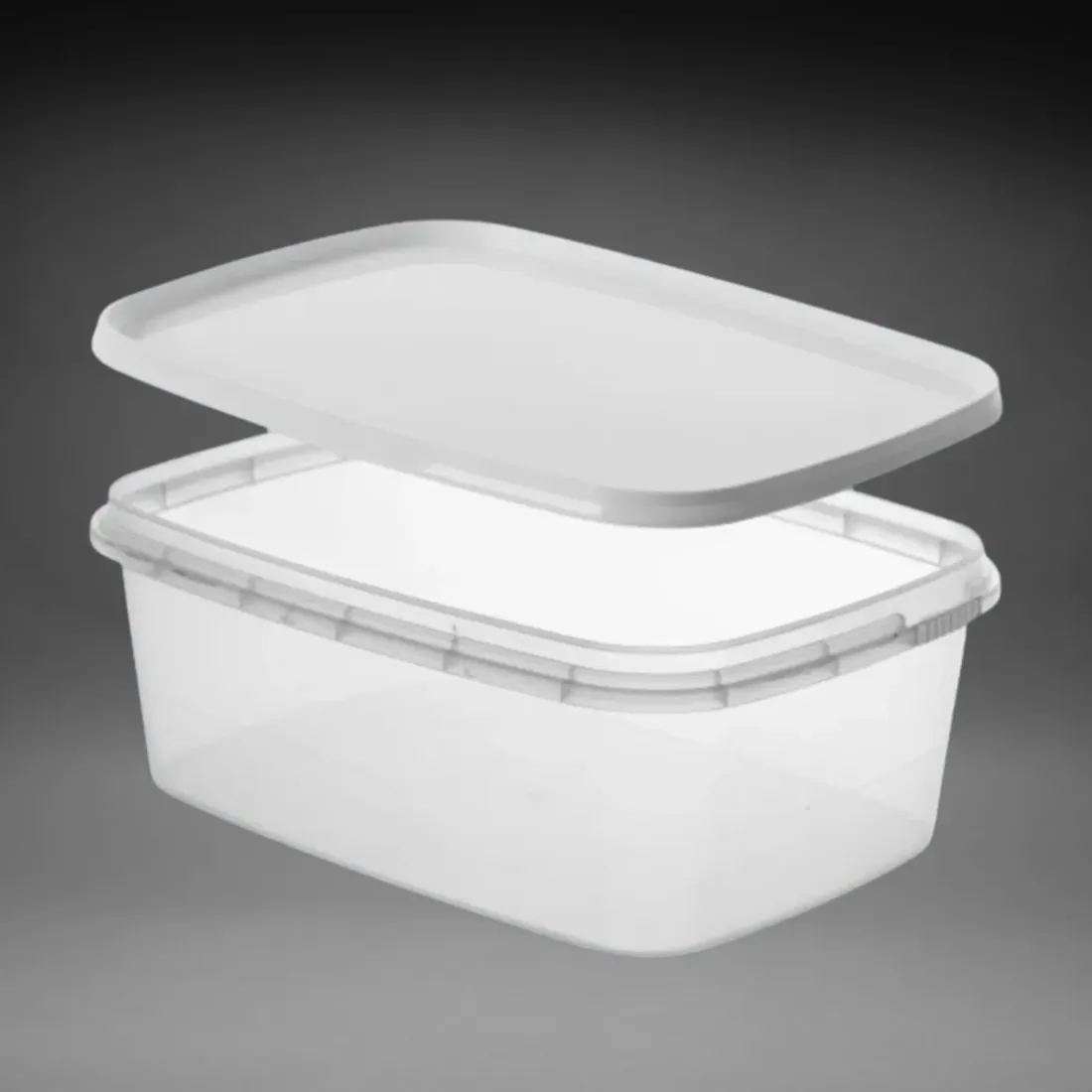 Deckel für Rechteckschale 1200 ml transparent